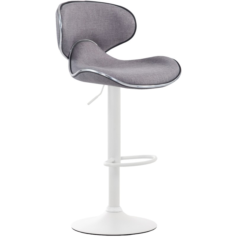 Juego de 2 taburetes de bar Las Vegas V2 en tela blanca