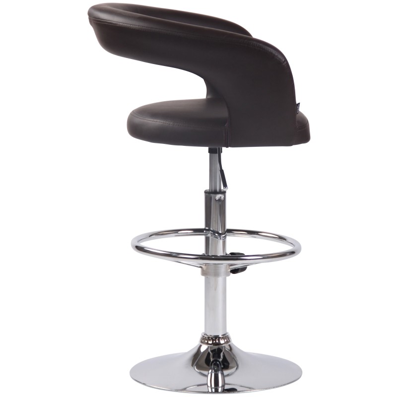 Juego de 2 taburetes de bar Jaen de piel sintética