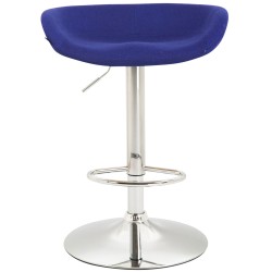 Taburete de bar Anaheim de fieltro, acabado cromado