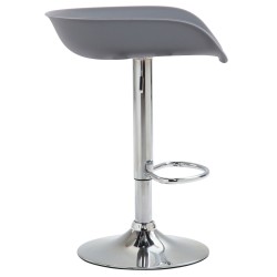 Taburete de bar Anaheim, plástico, cromado