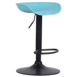 Taburete de bar Anaheim, de plástico negro