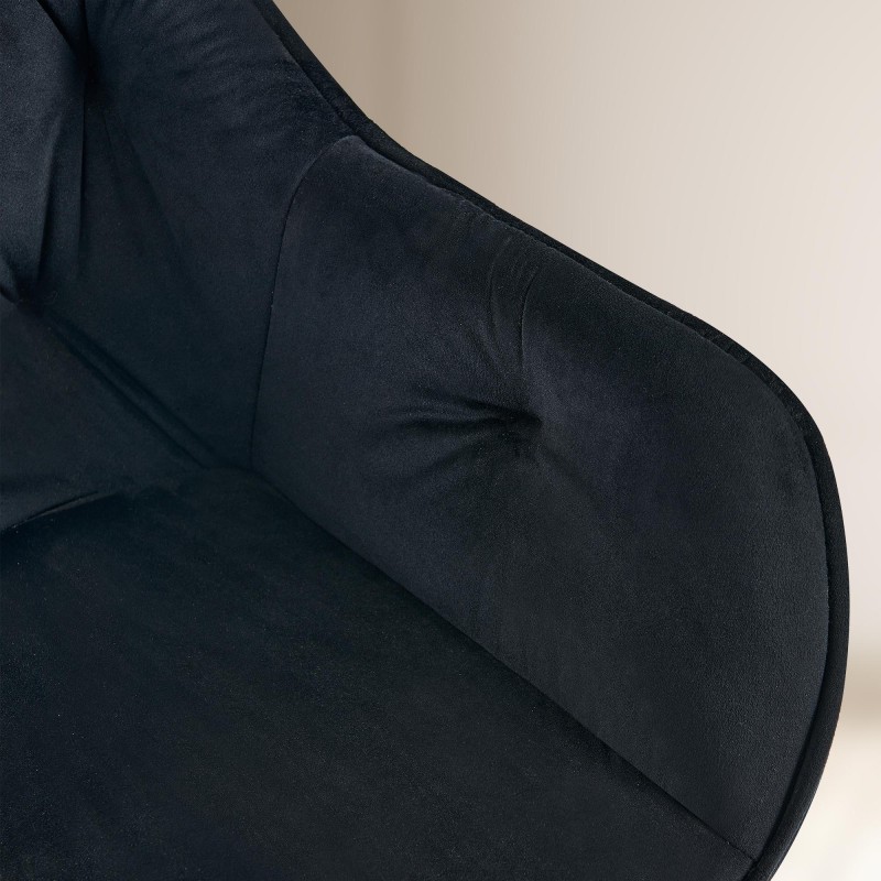 Silla de visita de terciopelo Cassis