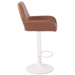 Taburete de bar Braga, polipiel, blanco