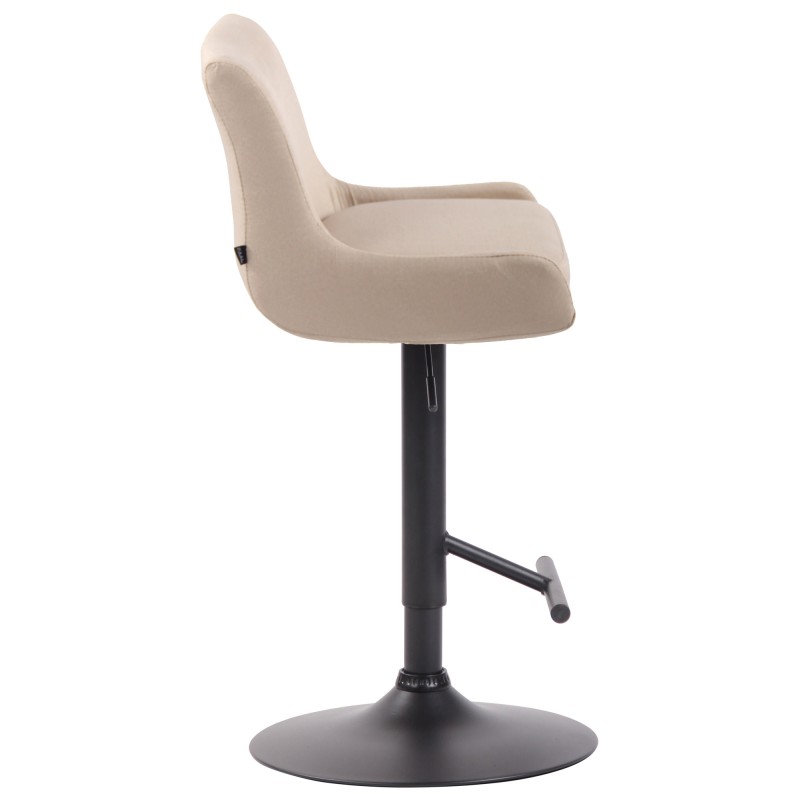 Taburete de bar Club en tela negra