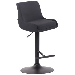 Taburete de bar Club en tela negra