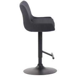 Taburete de bar Club en tela negra