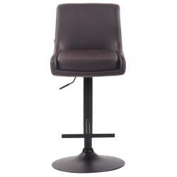 Taburete de bar Club en piel sintética negra