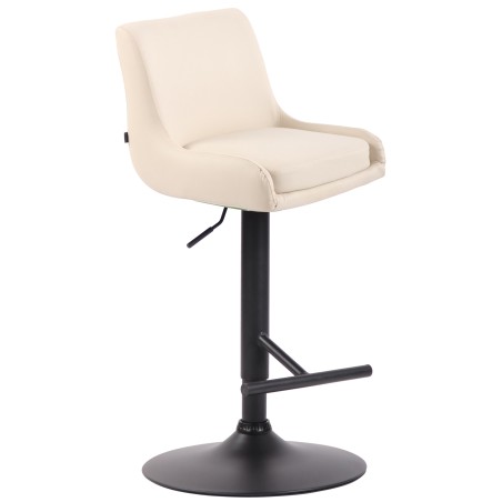 Taburete de bar Club en piel sintética negra