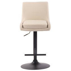 Taburete de bar Club en piel sintética negra