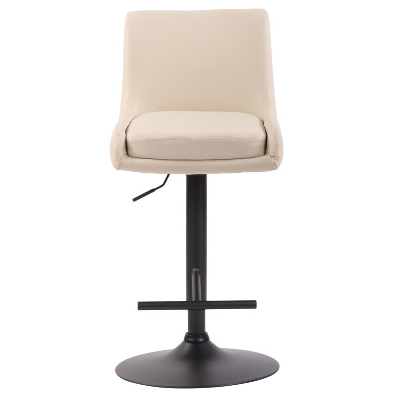 Taburete de bar Club en piel sintética negra