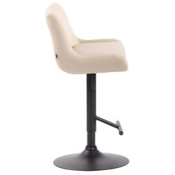 Taburete de bar Club en piel sintética negra