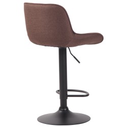 Taburete de bar Lentini, tela negra