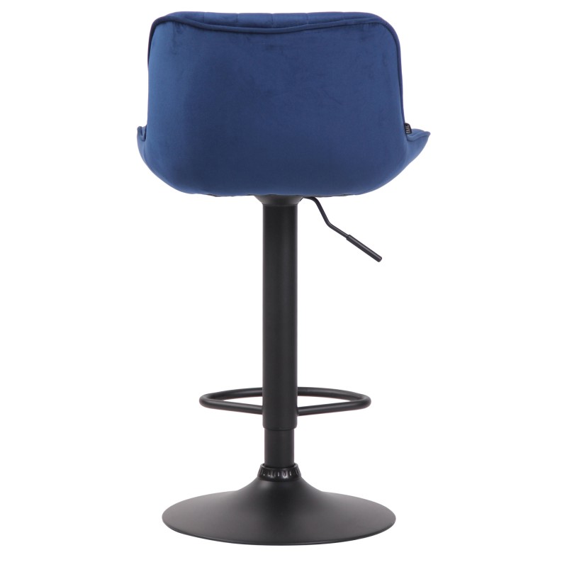 Taburete de bar Lentini en terciopelo negro