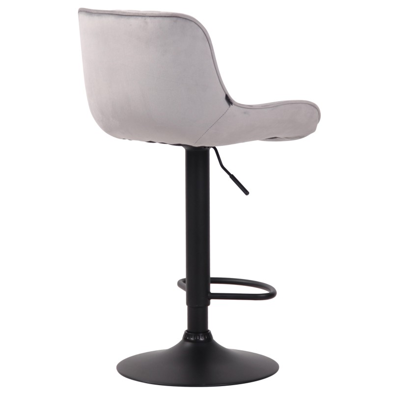 Taburete de bar Lentini en terciopelo negro
