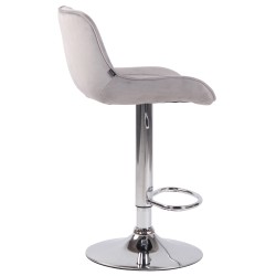 Taburete de bar Lentini en terciopelo cromado