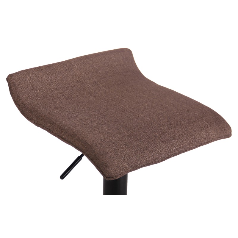 Taburete de bar Dyn V2, tapizado en tela negra