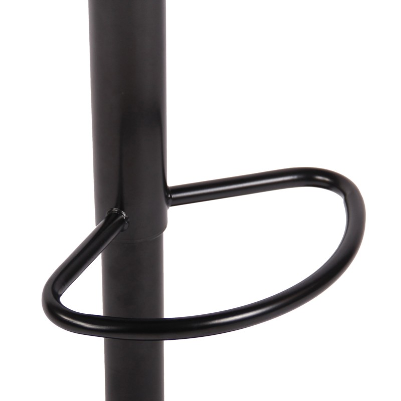 Taburete de bar Dyn V2, tapizado en tela negra