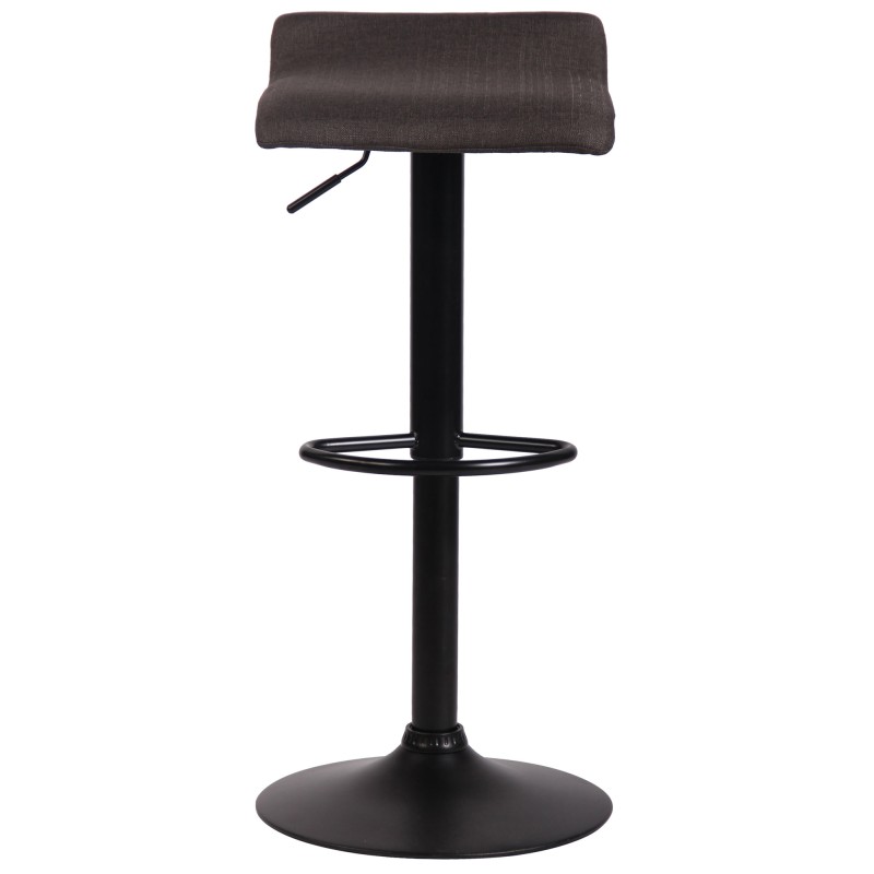 Taburete de bar Dyn V2, tapizado en tela negra
