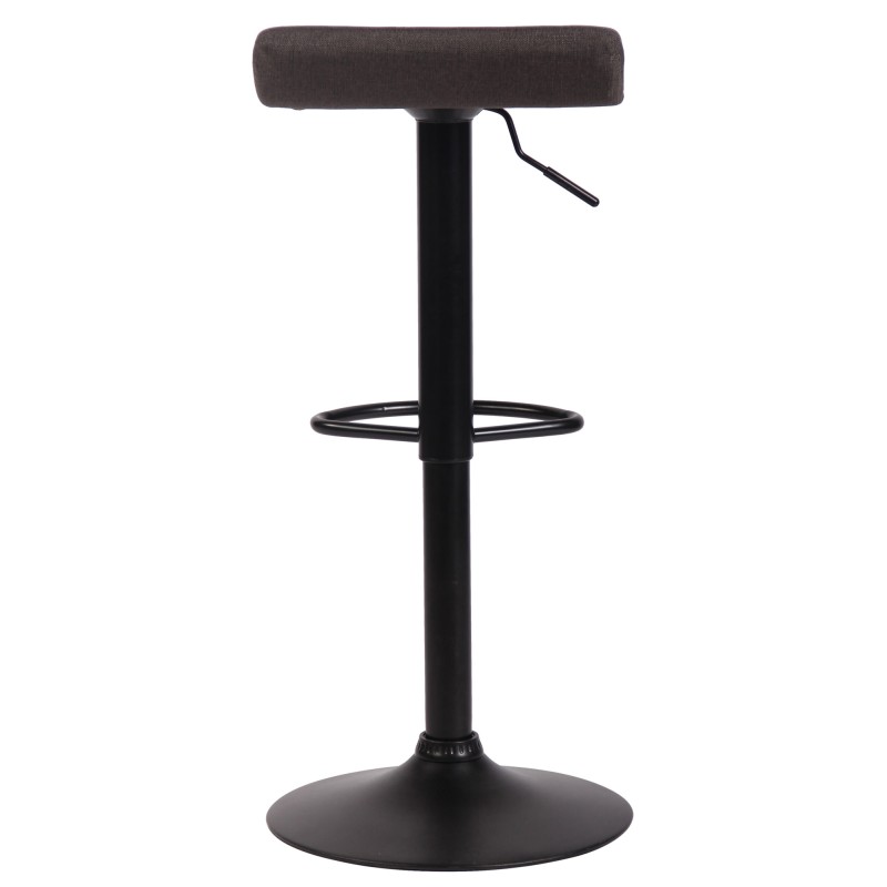 Taburete de bar Dyn V2, tapizado en tela negra