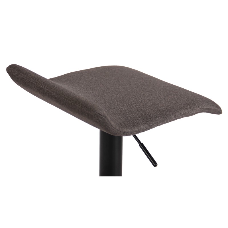 Taburete de bar Dyn V2, tapizado en tela negra