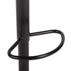 Taburete de bar Dyn V2, tapizado en tela negra