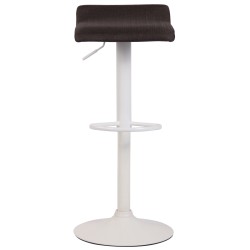 Taburete de bar Dyn V2, tapizado en tela blanca