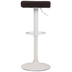 Taburete de bar Dyn V2, tapizado en tela blanca