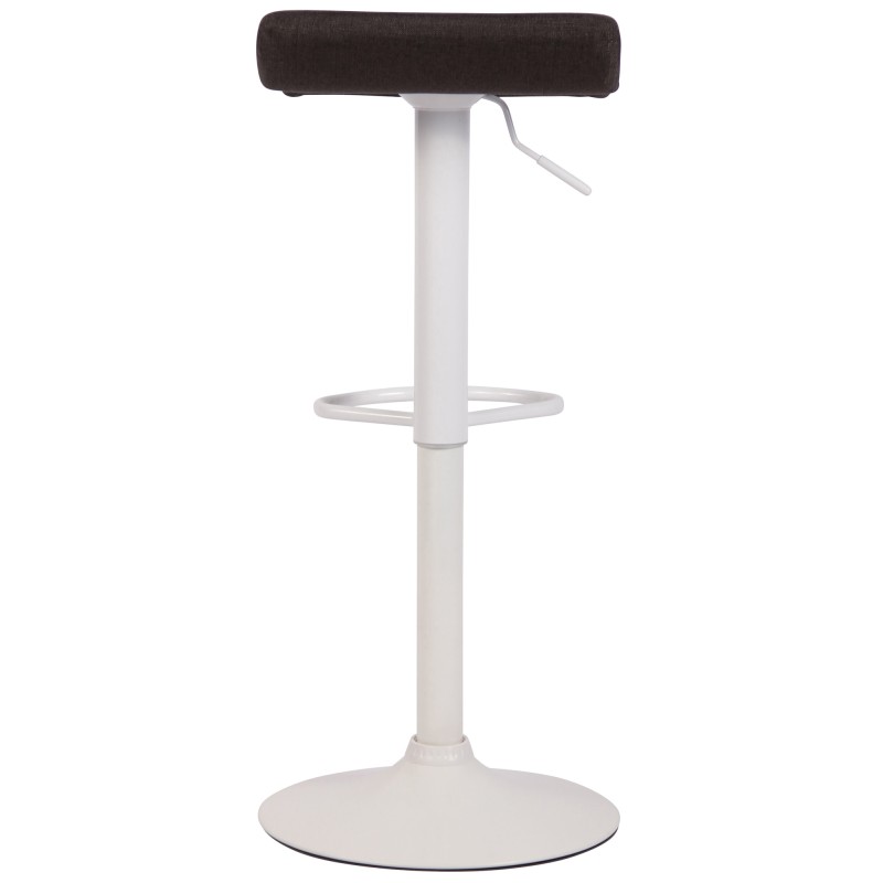 Taburete de bar Dyn V2, tapizado en tela blanca