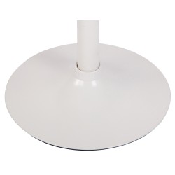 Taburete de bar Dyn V2, tapizado en tela blanca