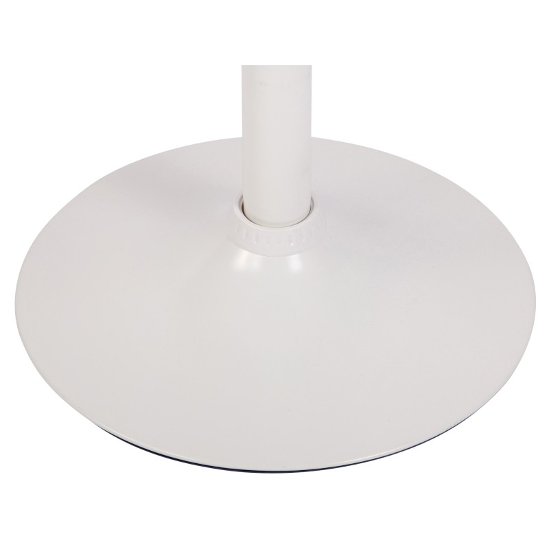 Taburete de bar Dyn V2, tapizado en tela blanca