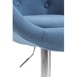 Taburete de bar London V2 en tela cromada