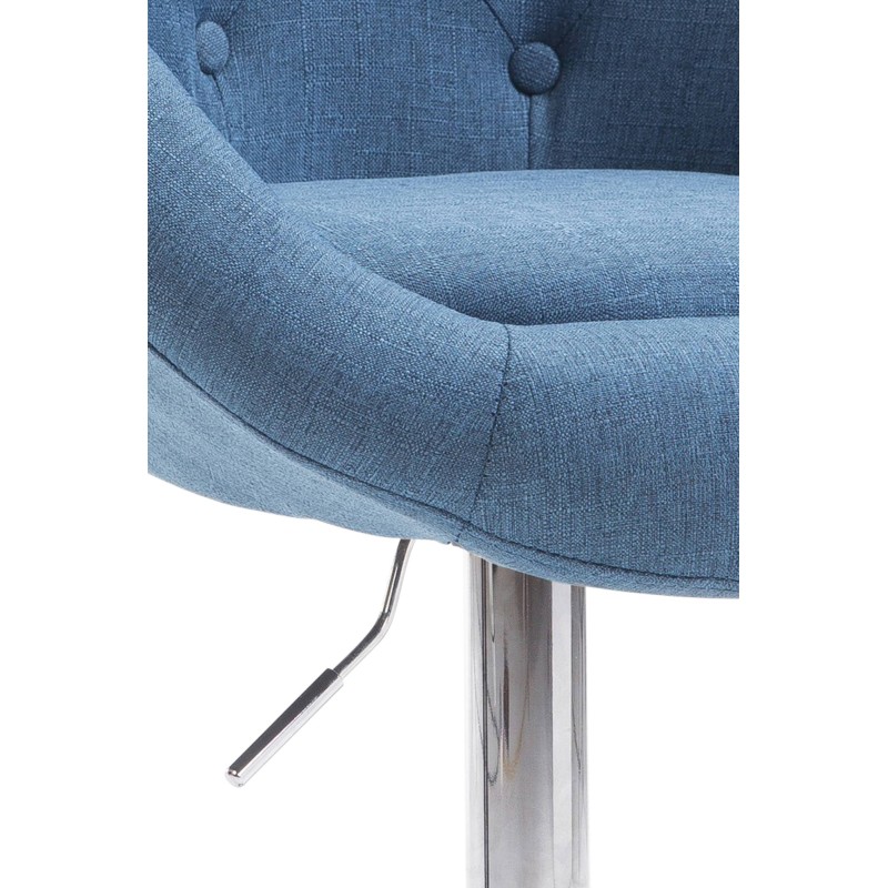 Taburete de bar London V2 en tela cromada