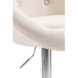 Taburete de bar London V2 en tela cromada