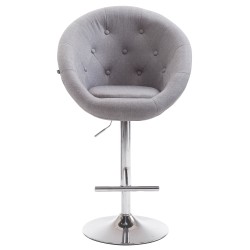 Taburete de bar London V2 en tela cromada