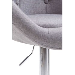 Taburete de bar London V2 en tela cromada