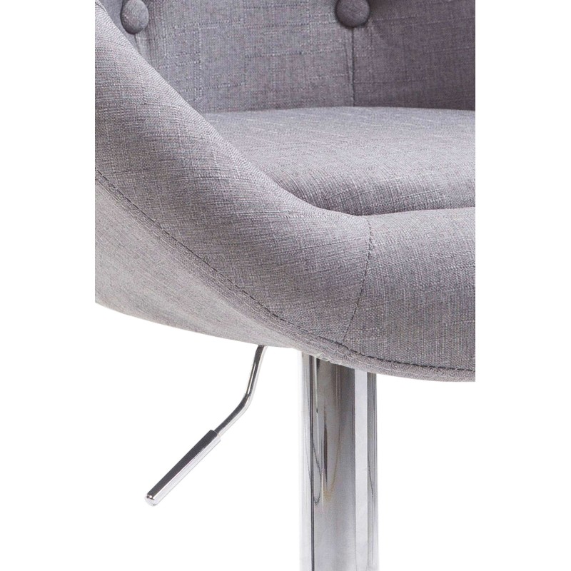 Taburete de bar London V2 en tela cromada