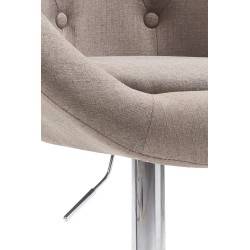 Taburete de bar London V2 en tela cromada