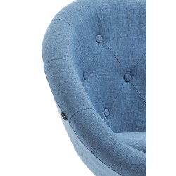 Taburete de bar London V2, tapizado en tela negra