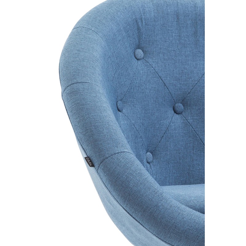 Taburete de bar London V2, tapizado en tela negra