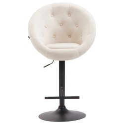 Taburete de bar London V2, tapizado en tela negra