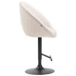 Taburete de bar London V2, tapizado en tela negra