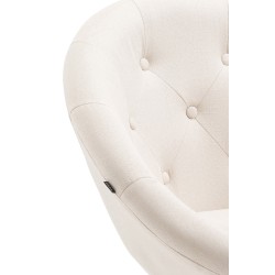 Taburete de bar London V2, tapizado en tela negra