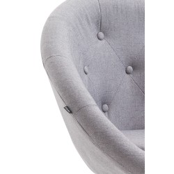 Taburete de bar London V2, tapizado en tela negra