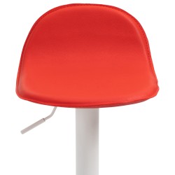 Juego de 2 taburetes de bar blancos Lana V2