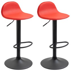 Juego de 2 taburetes de bar Lana V2, negros