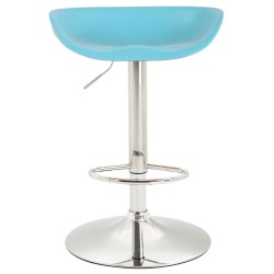 Juego de 4 taburetes de bar Anaheim, de plástico cromado.