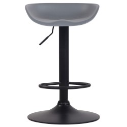 Juego de 4 taburetes de bar Anaheim, de plástico negro.