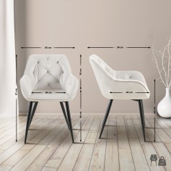 Juego de 2 sillas de comedor Cassis