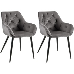 Juego de 2 sillas de comedor Cassis