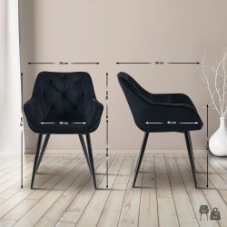 Juego de 2 sillas de comedor Cassis
